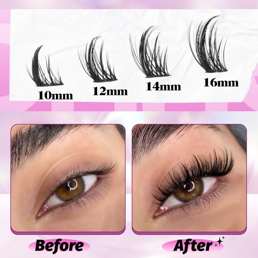 Eyelash Extension Kit Mavphnee Natural Lash Clusters Cc Curl