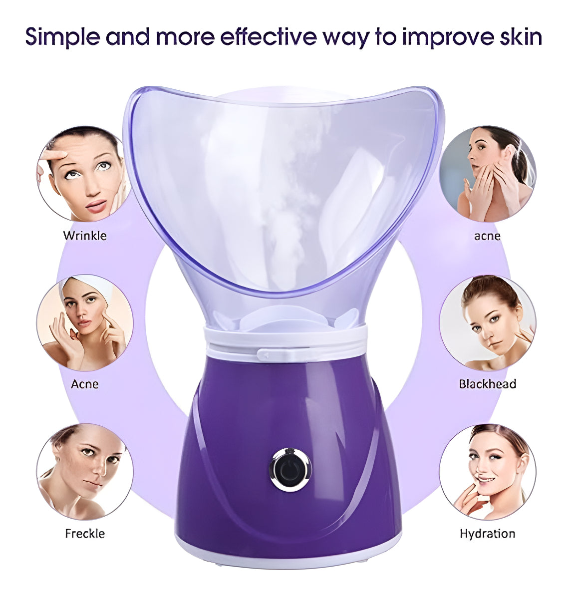 Sauna Limpiador Facial Piel Vaporizador Inhalador Vapor Spa