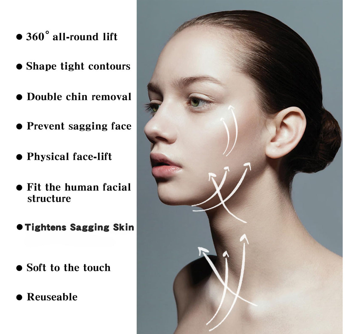 ✨ Moldeador Facial de Silicona Lezenza - Reductor de Papada y Levantamiento Facial