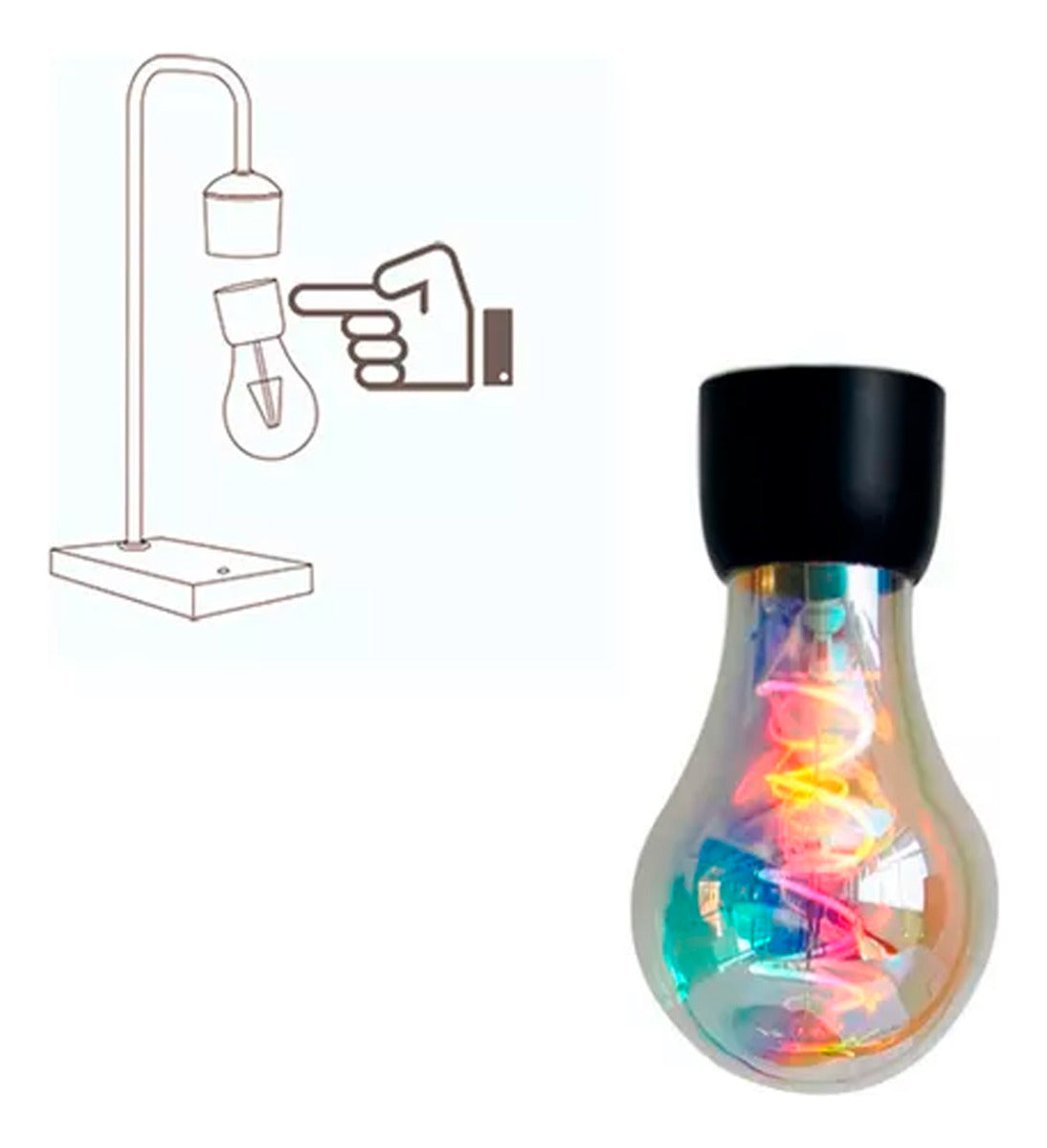 Velador Led Magnetico Carga Inalámbrica Flotante 7328 Mlpz