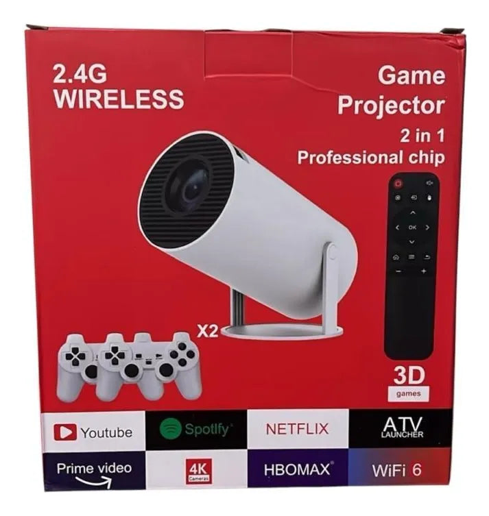 🎮 Proyector Game Stick 4K Lezenza - Retro Gaming + 2 Controles