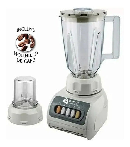 Licuadora Con Molinillo Cafe 1.5 4 Velocidades 500w Color Blanco