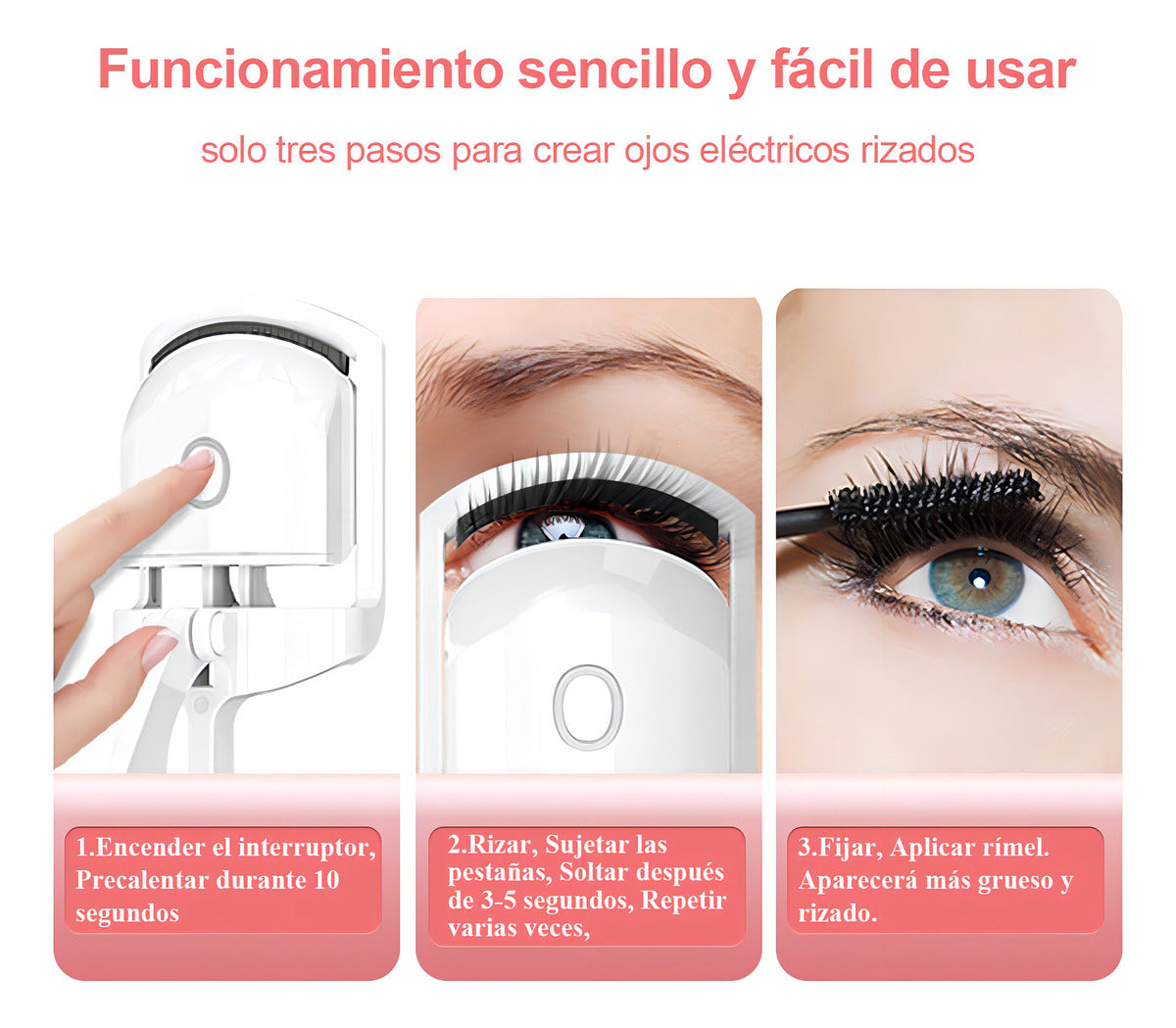 Rizador De Pestañas Eléctrico Color Blanco