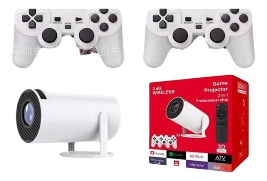 🎮 Proyector Game Stick 4K Lezenza - Retro Gaming + 2 Controles