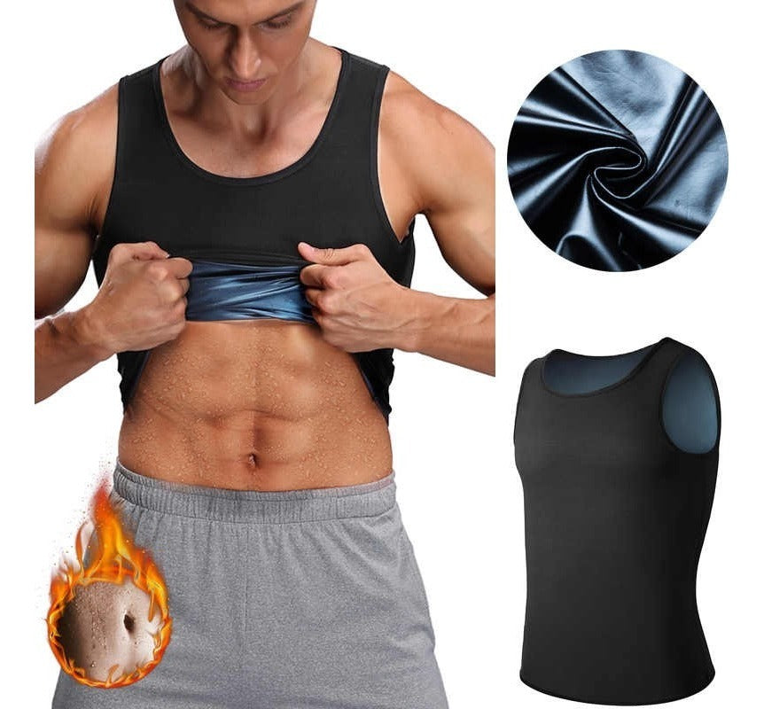 Camiseta Deportiva Reductora Modeladora Cintura Avispa Hombr