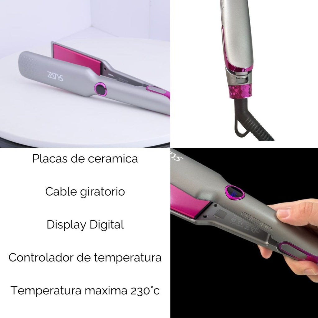 Planchita Alisadora Placas De Ceramica Gris 230°c Zatys