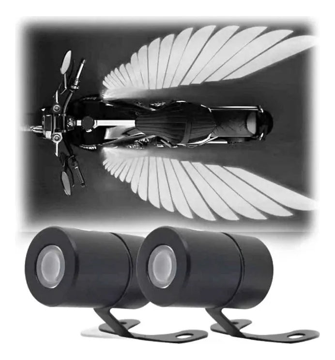 Luces Led Universal Para Moto Alas De Ángel Color Blanco