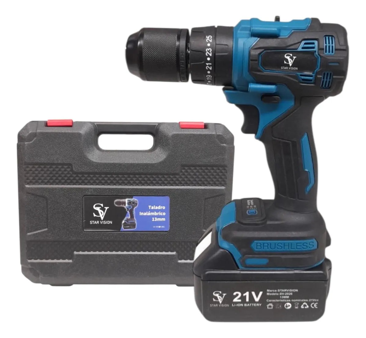 Taladro Inalambrico Star Vision Sv-2026 Con Maletín
