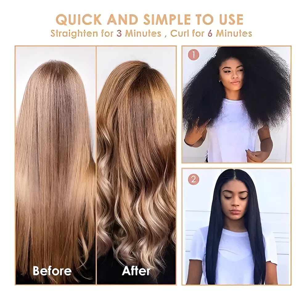 Peine Eléctrico Alisador Planchita Cabellos Ondas Anti Frizz