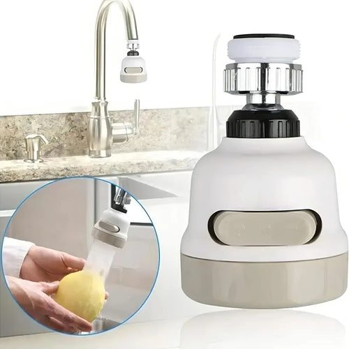 Adaptador De Grifo Con Boquilla Giratoria 360° Para Cocina - Blanco Brillante