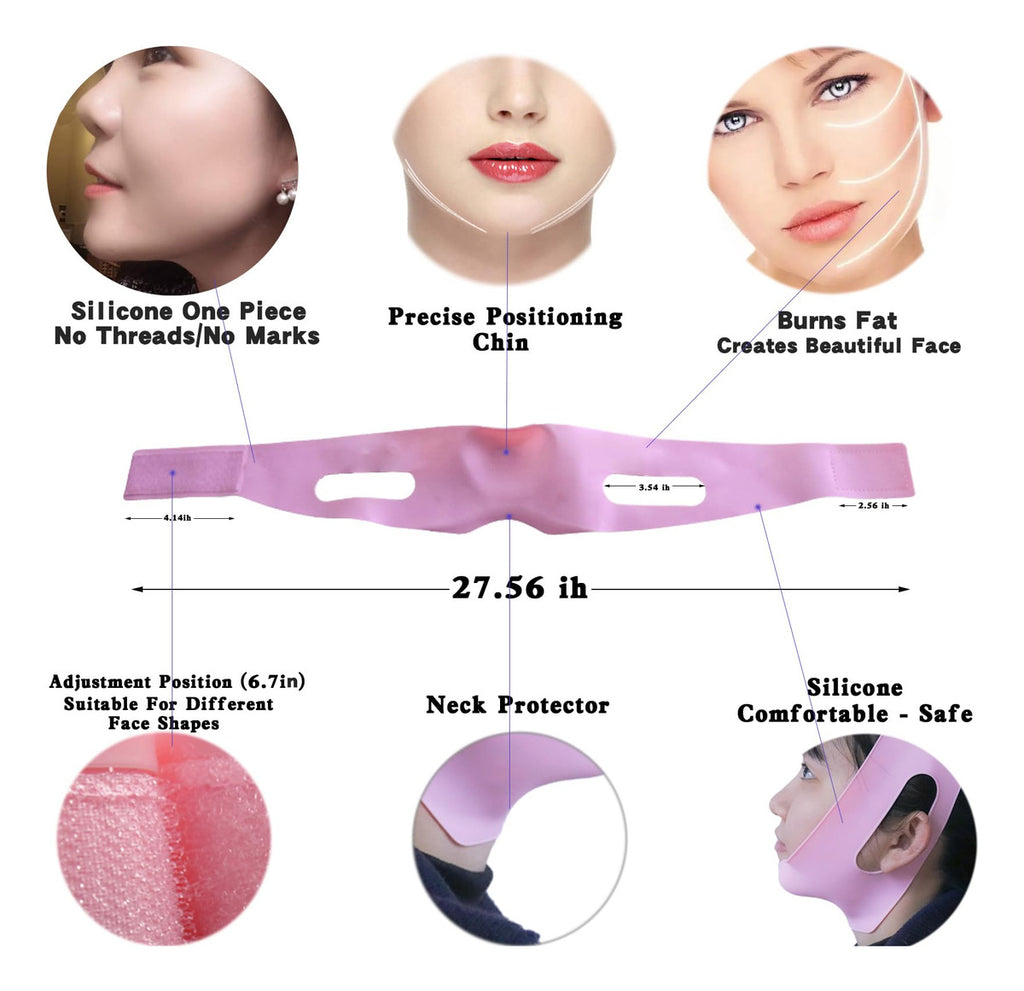 ✨ Moldeador Facial de Silicona Lezenza - Reductor de Papada y Levantamiento Facial