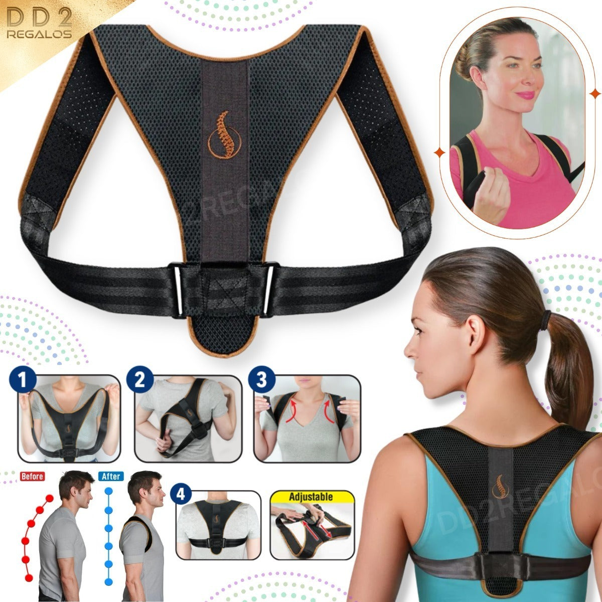 🎯 Corrector Postural Posture Doctor Lezenza - Tu Postura Perfecta