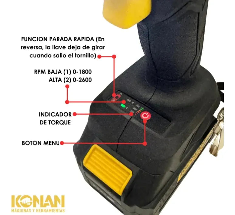 Llave de Impacto Konan a Batería Xtra Power Volt 21V