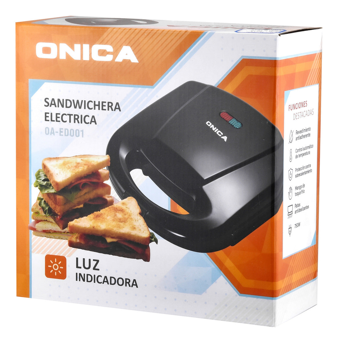 🧇 Wafflera Eléctrica Antiadherente Onica Lezenza - 750W