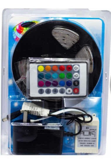 Kit Tira Led 2835 Rgb Fuente Controladora Y Control 5mts Ext Veoquiero