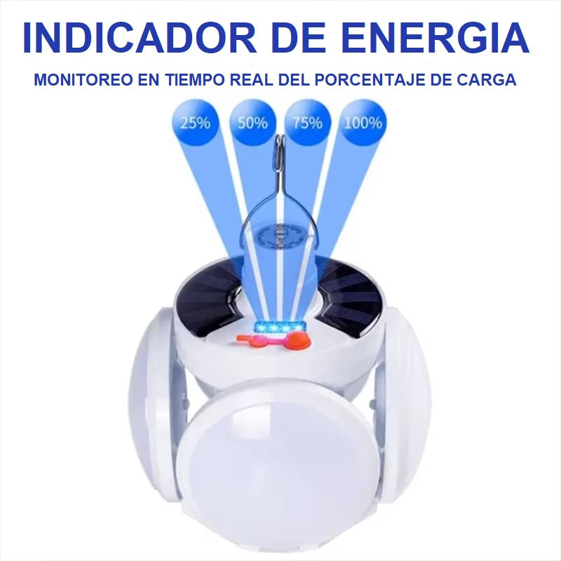 Lámpara Led Solar Colgante Recargable 5 Funciones Emergencia