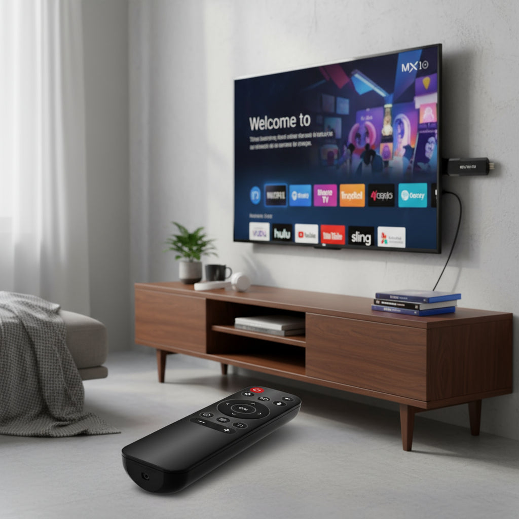 Tv Stick Android Mx10 Smart 4k Wifi Control Remoto Streaming