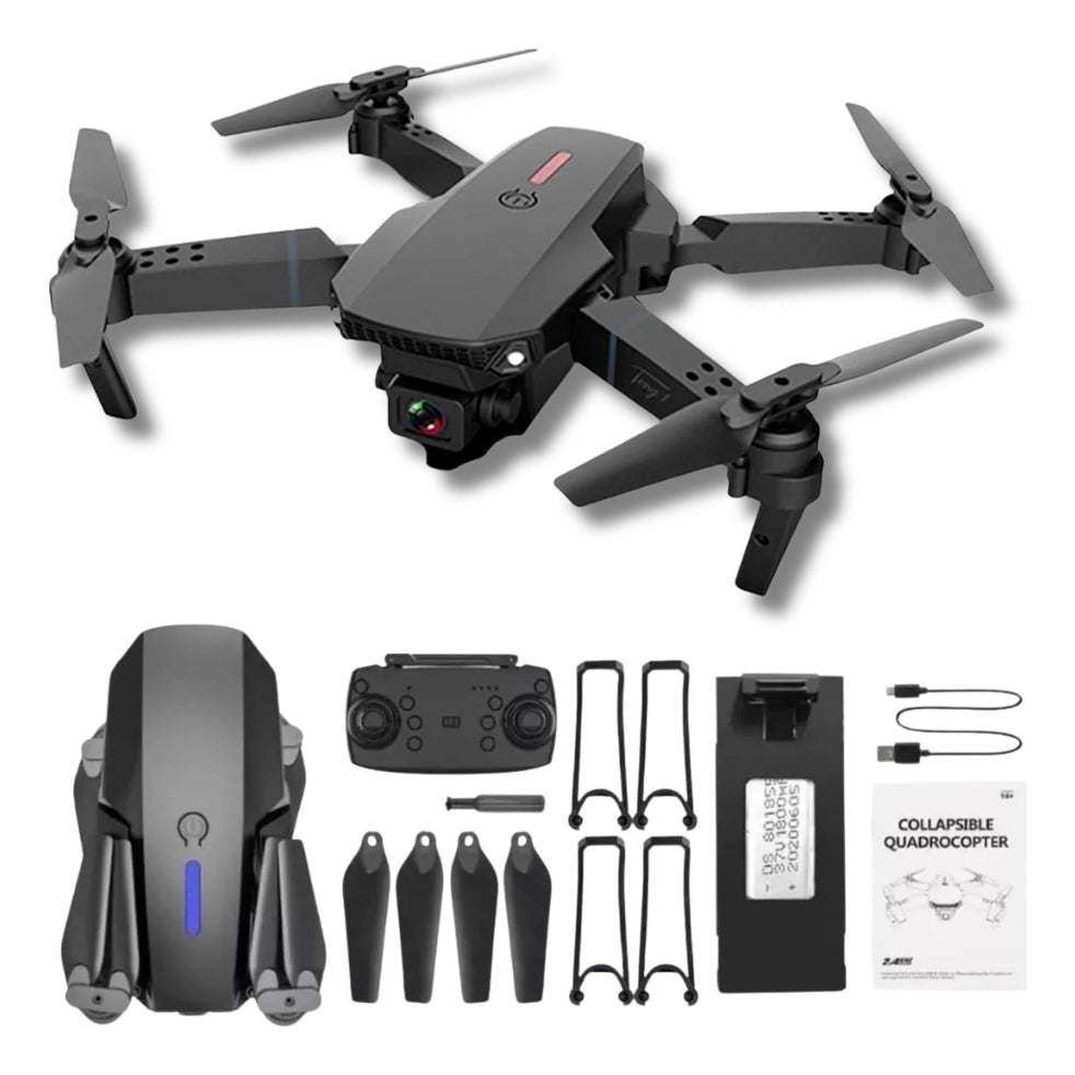 Mini Drone E88 Plegable Recargable Camara 4k 2.4ghz Gps Wifi