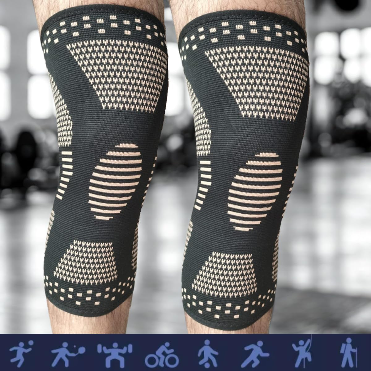 🛡️ Kit 02 Rodilleras Compresión Lezenza - Soporte Terapéutico