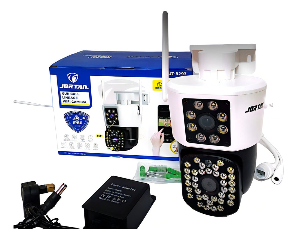 🌧️ Cámara Seguridad IP66 Doble Lente Lezenza - Visión Dual