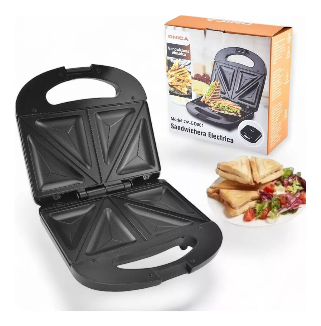 🥪 Sandwichera Eléctrica Antiadherente Onica Lezenza - Doble Luz LED