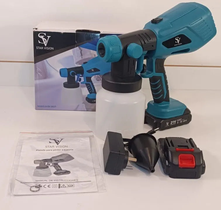 Pistola de Pintar Inalámbrica Recargable 21V