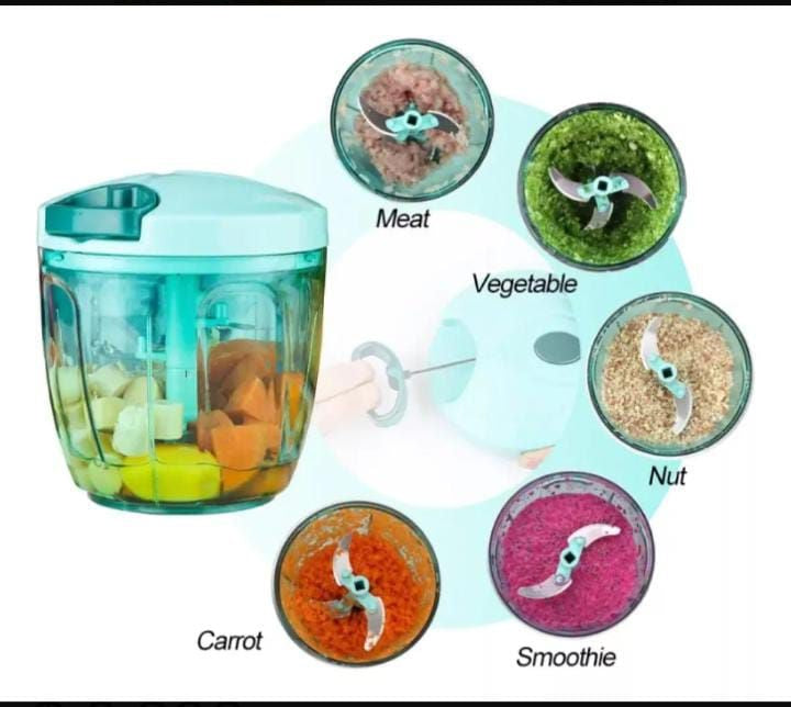 🔪 Picadora Mezcladora Manual Lezenza - 5 Cuchillas Profesionales