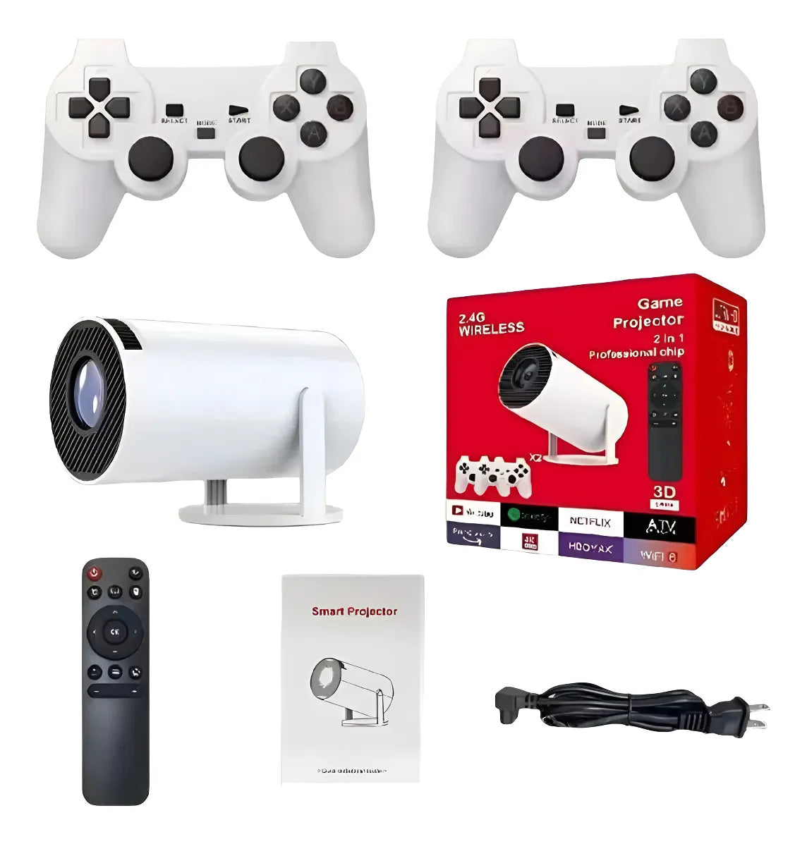 🎮 Proyector Game Stick 4K Lezenza - Retro Gaming + 2 Controles