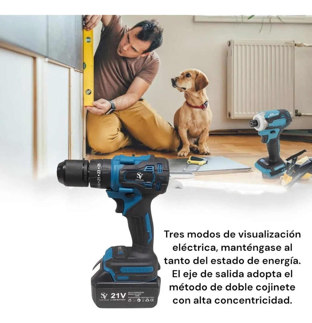 Taladro Inalambrico Star Vision Sv-2026 Con Maletín