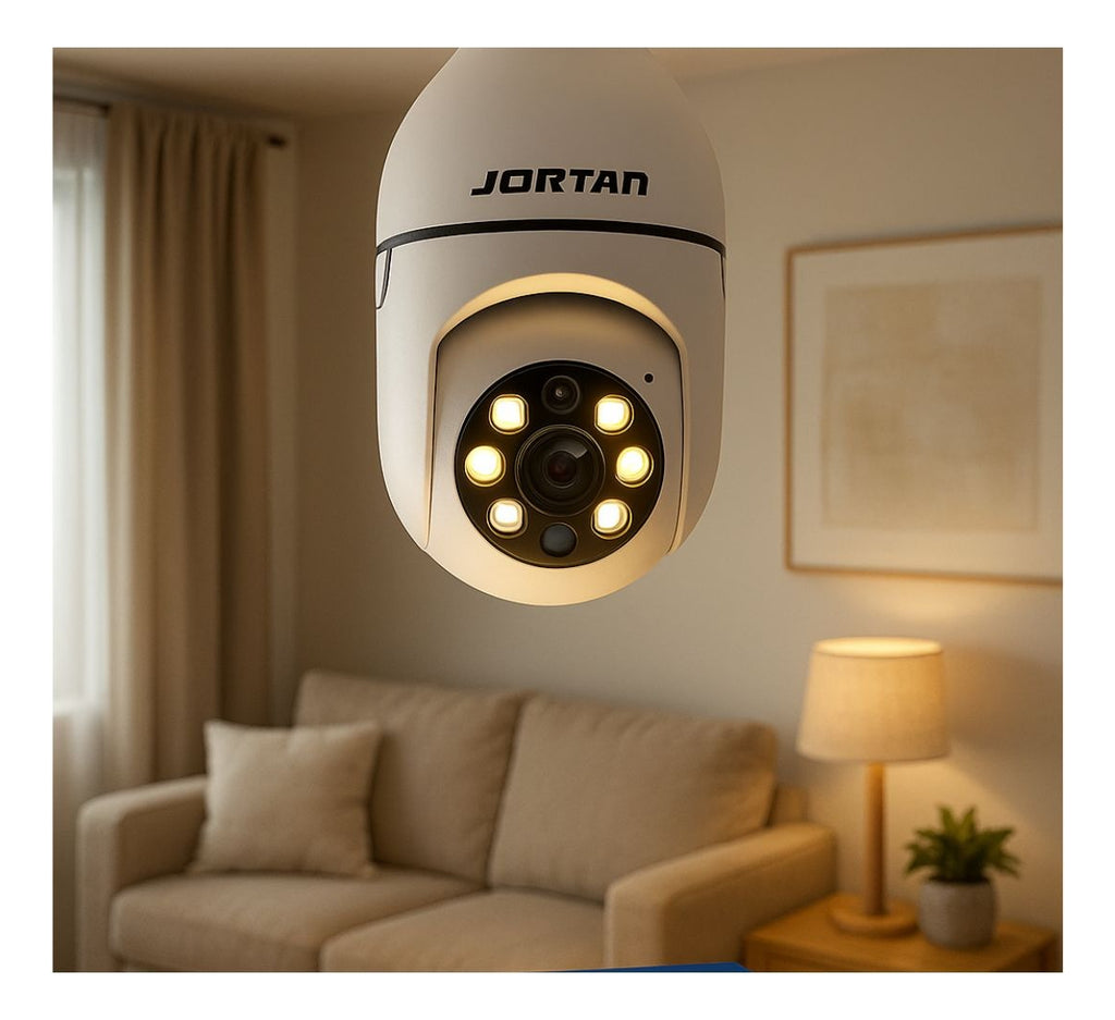 Cámara De Seguridad Tipo Ampolleta Panorámica Wifi 360