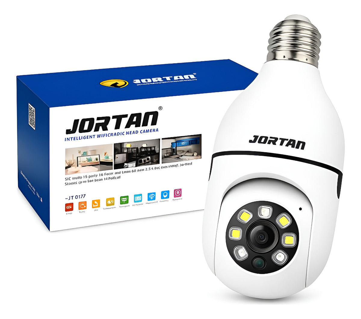 Cámara De Seguridad Tipo Ampolleta Panorámica Wifi 360