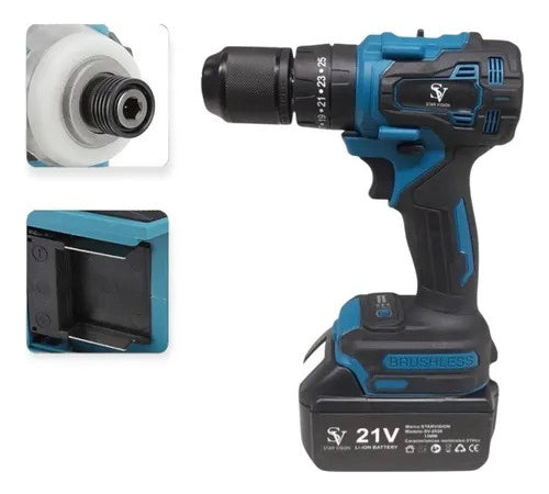 Taladro Inalambrico Star Vision Sv-2026 Con Maletín