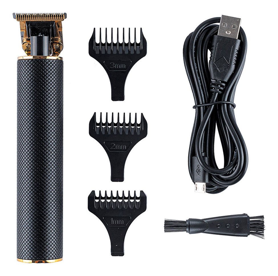 Cortadora De Pelo Gadnic t900 Patillera Recargable Inalámbrica 3 Peines Color Negro