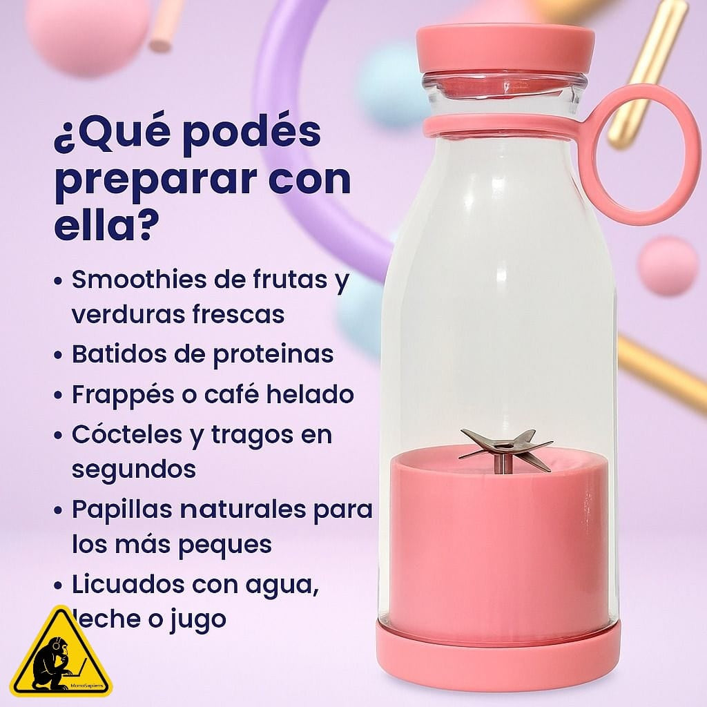 Licuadora Batidora Portátil Mini Usb Botella Juguera Jugos
