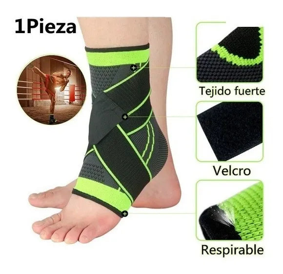 🦵 Pack 2 Tobilleras Ajustables Hisport Lezenza - Soporte Profesional