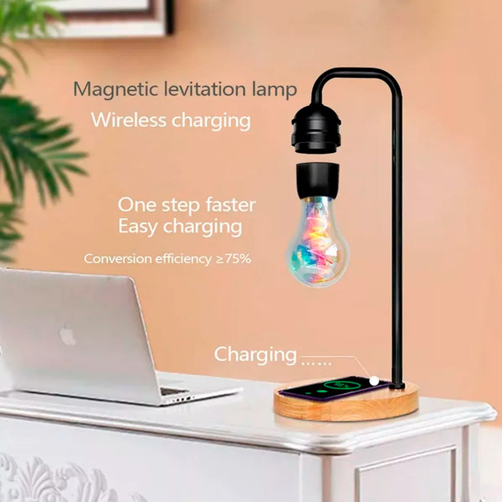 Velador Led Magnetico Carga Inalámbrica Flotante 7328 Mlpz