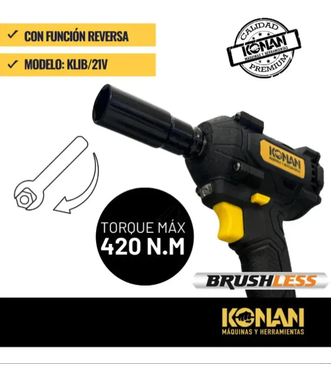 Llave de Impacto Konan a Batería Xtra Power Volt 21V