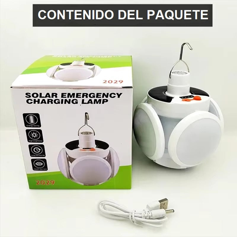 Lámpara Led Solar Colgante Recargable 5 Funciones Emergencia