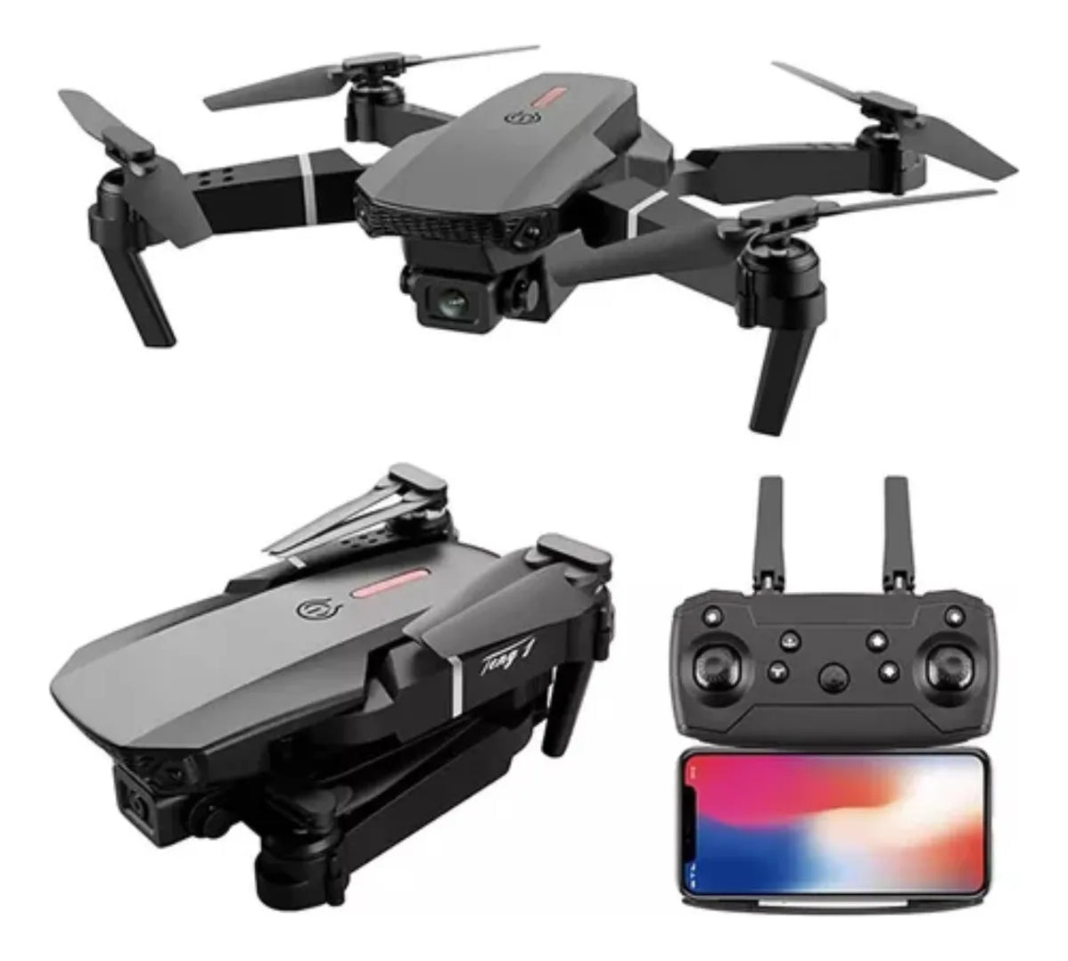 Mini Drone E88 Plegable Recargable Camara 4k 2.4ghz Gps Wifi