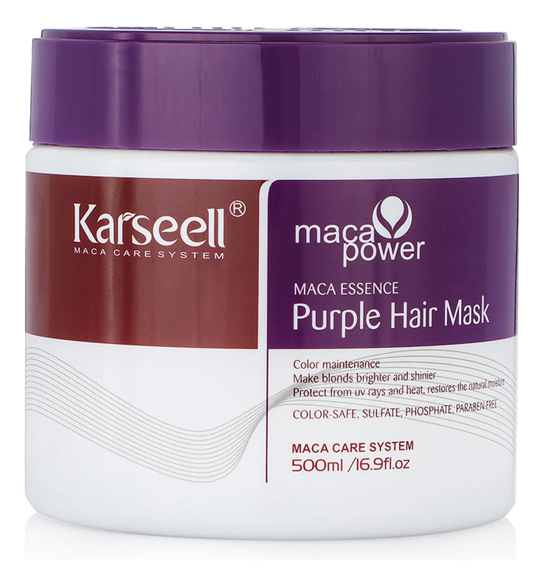 Karseell Maca Power Máscara Matizadora Morada Pote 500ml