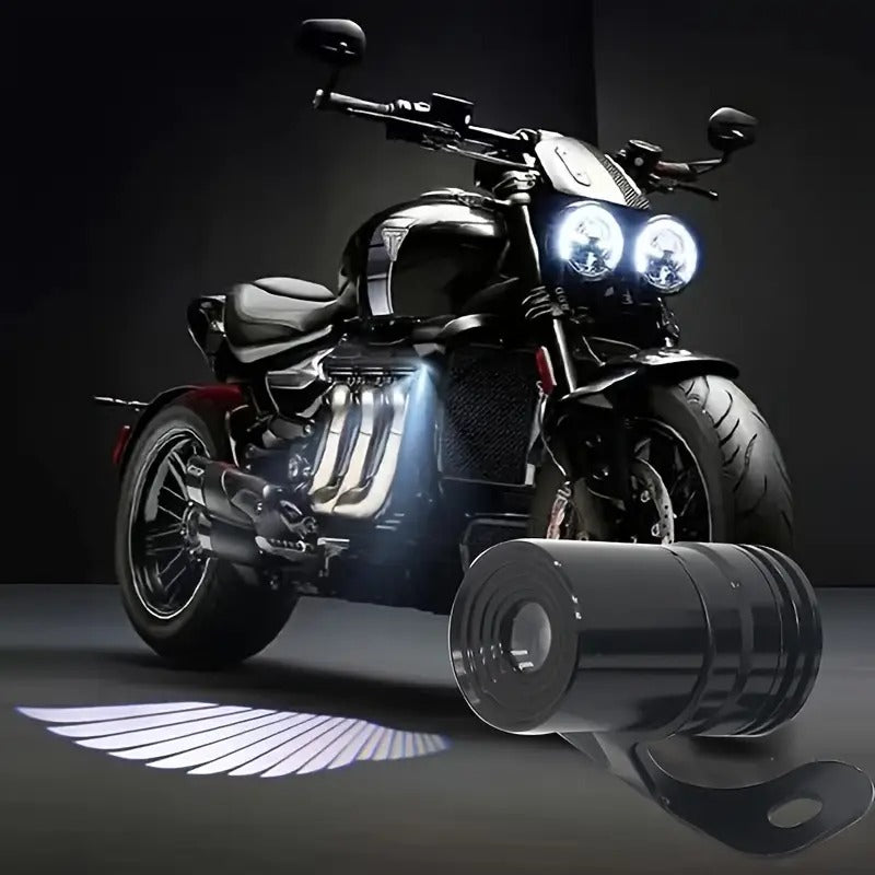 Luces Led Universal Para Moto Alas De Ángel Color Blanco