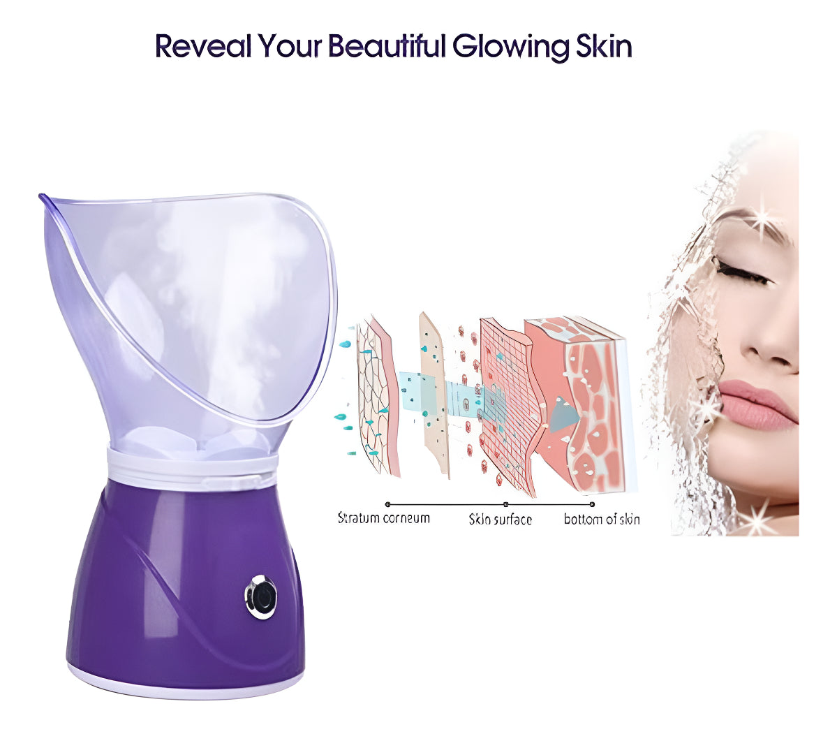 Sauna Limpiador Facial Piel Vaporizador Inhalador Vapor Spa