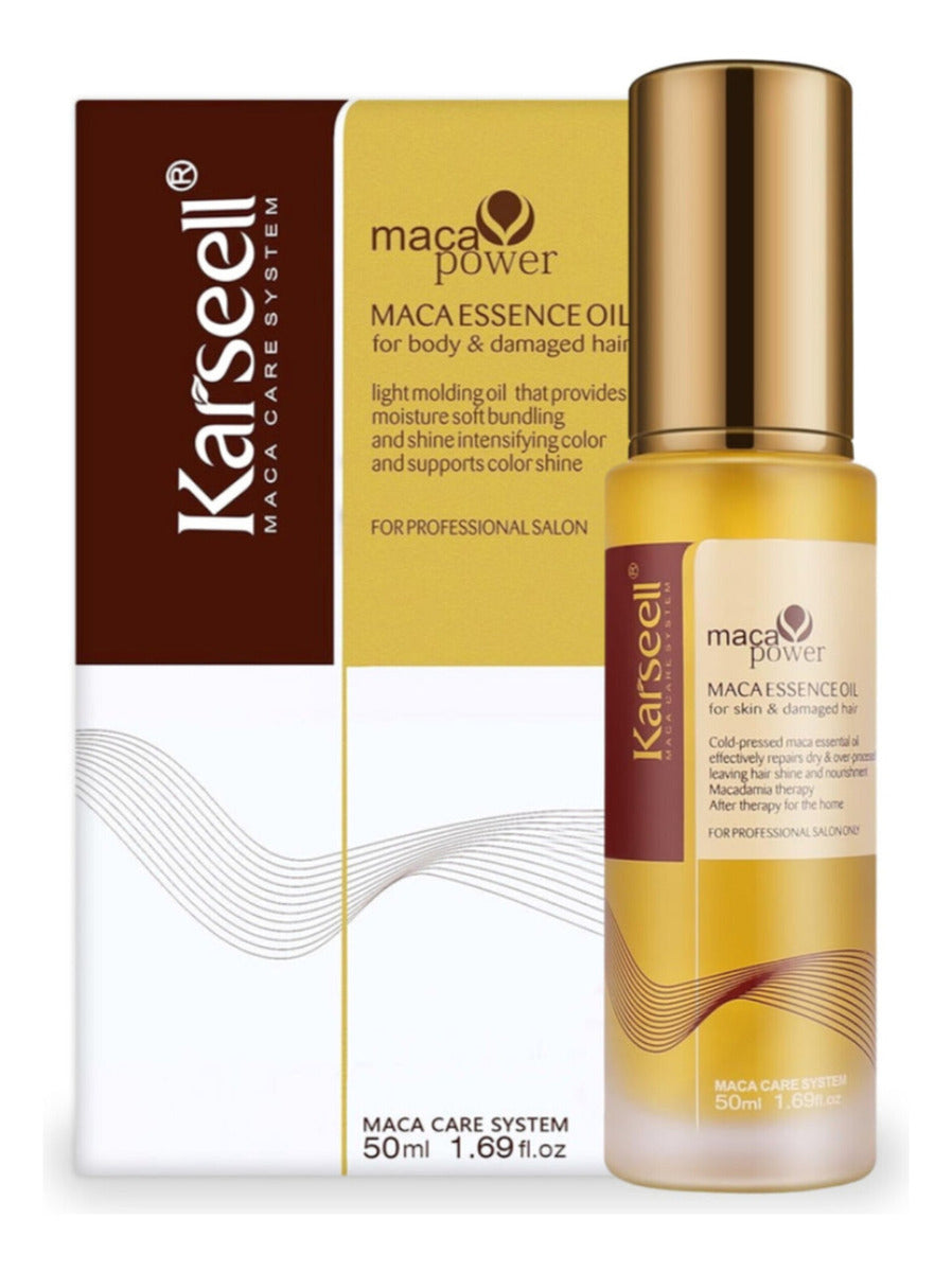 💫 Aceite Capilar Karssell - Esencia de Maca 50ml | Multifunción Premium