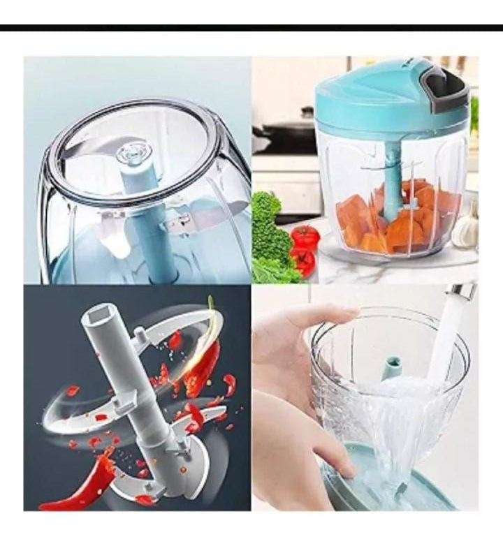 🔪 Picadora Mezcladora Manual Lezenza - 5 Cuchillas Profesionales