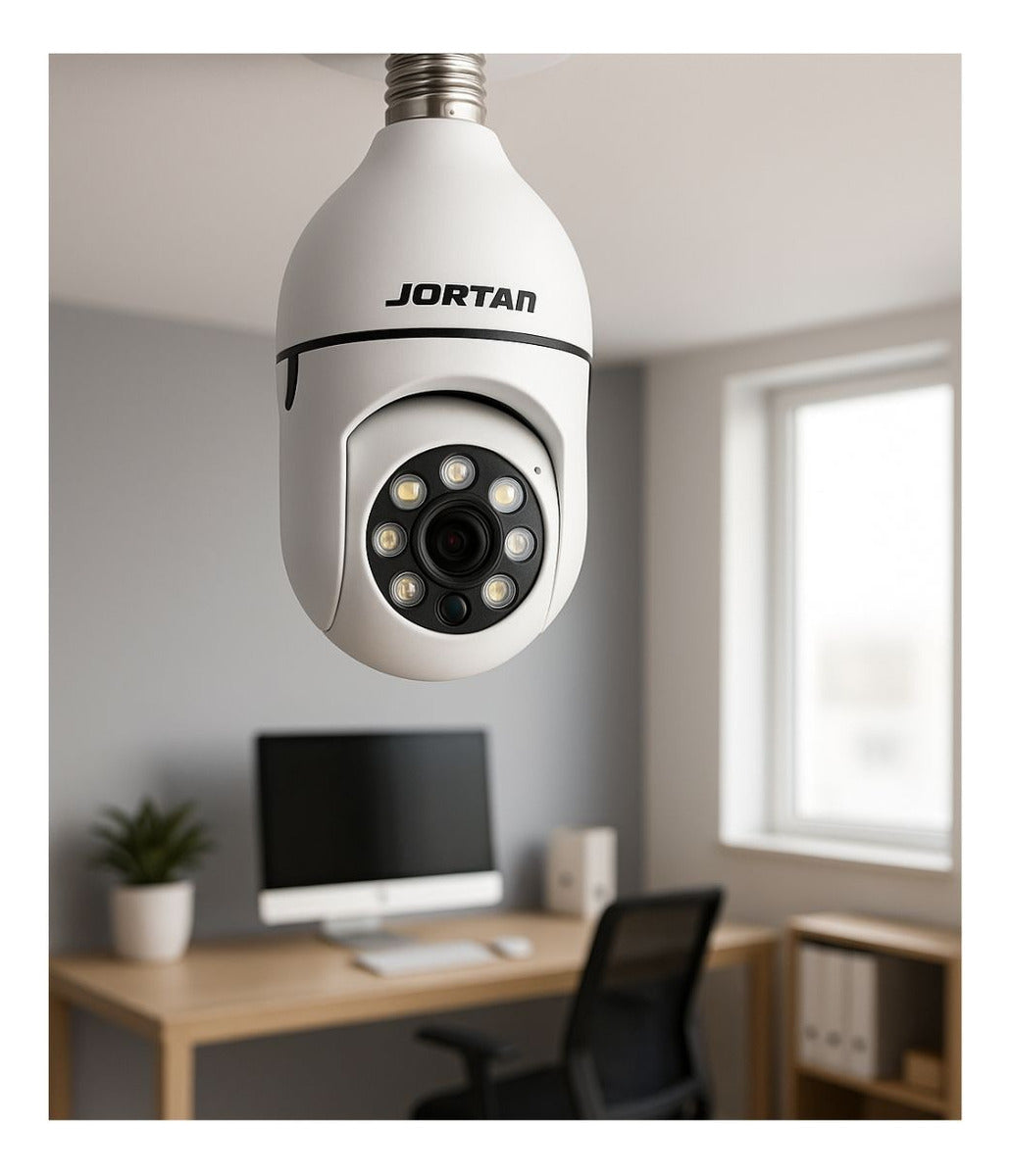 Cámara De Seguridad Tipo Ampolleta Panorámica Wifi 360