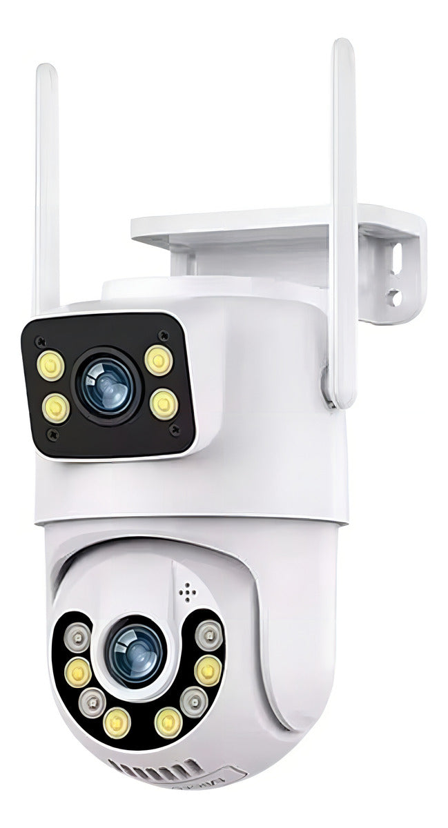 Cámara de Seguridad Domo Doble Lente Jortan JTZ-9697QJ Color Blanco