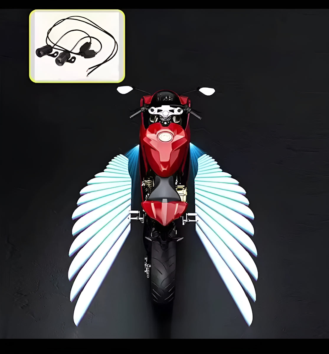 Luces Led Universal Para Moto Alas De Ángel Color Blanco