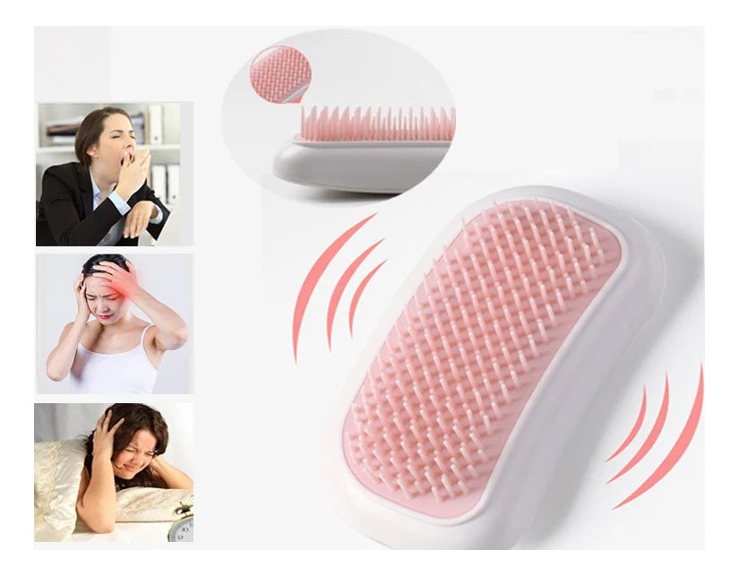 Cepillo Masajeador Para  Cabeza Fisoterapia A Pilas Portatil