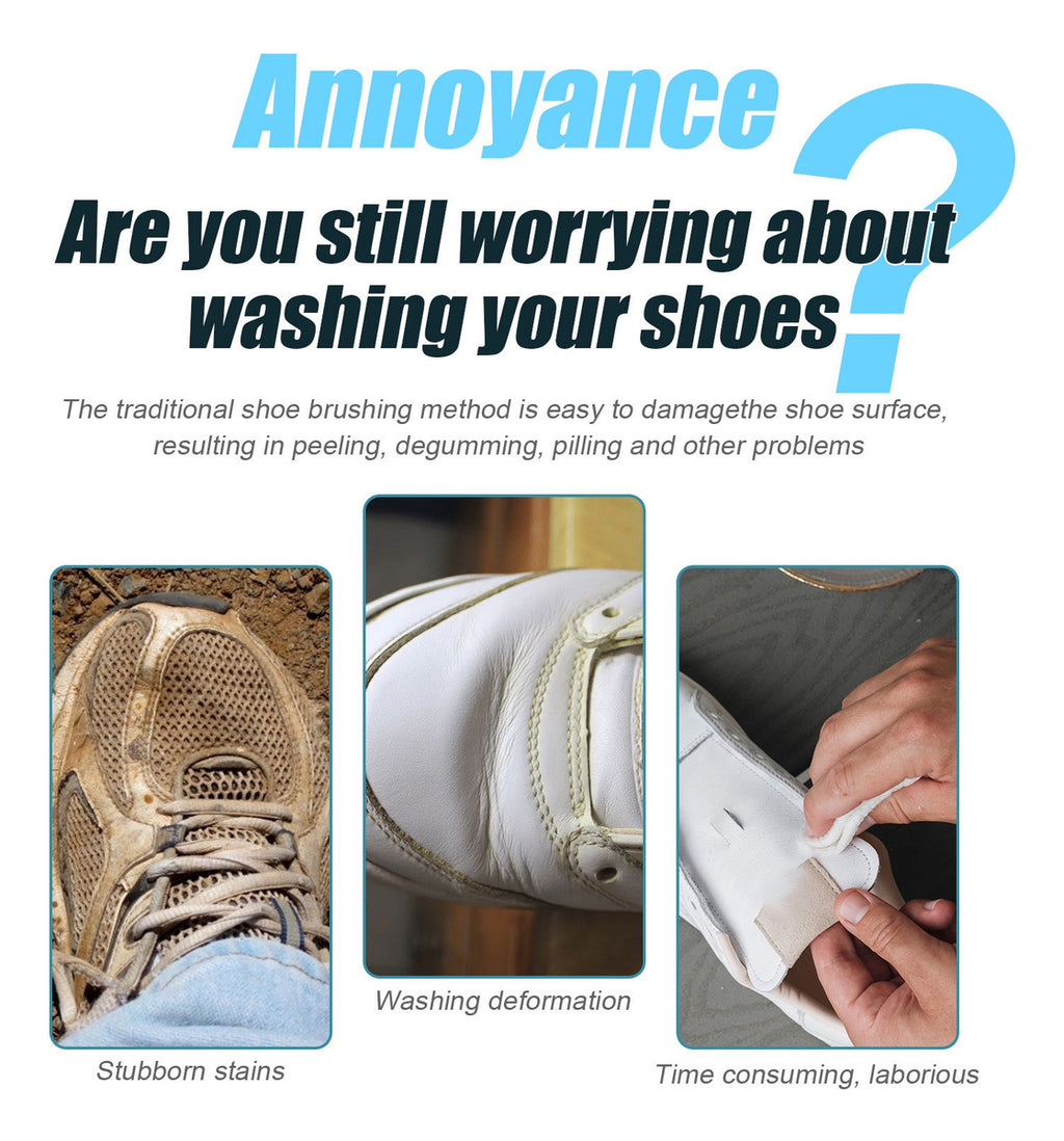 Small White Shoe Cleaning Agent 200ml Brush Shoes Washing