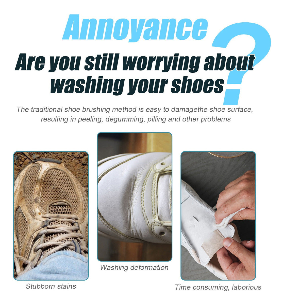 Small White Shoe Cleaning Agent 200ml Brush Shoes Washing